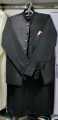 black shalwar kameez with waist coat for men boy good quality fabric. 