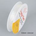 1 Roll 5M-15M Length Diameter 0.5mm-1mm Elastic Crystal Beading Cord String Thread for DIY Making. 