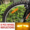 8 Piece Bicycle Reflector Set, Bicycle Reflectors Front Rear Set, Bicycle Reflectors Front and Rear Reflectors Rear Reflectors Bicycle for Mountain Bike Road Bike. 