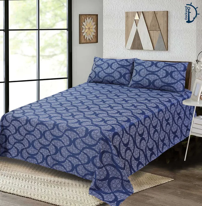 Jacquard%20Bedsheet%20Set%20-%20Bed%20Sheets%20with%20Pillowcase%20-%20DOUBLE/QUEEN%20BED%20(96%20x%2094%20Inches)%20-%20Image%206