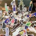 Cute Girls Stickers Waterproof Diary Notebook Scrapbooking Decoration Paper Stationery DIY Sticker School Supply. 