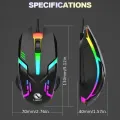 RGB Gaming Mouse With Mousepad 7 Light Breathing Colours In Mouse And Red Medium Size Mouse Pad All Sides Stitched USB. 
