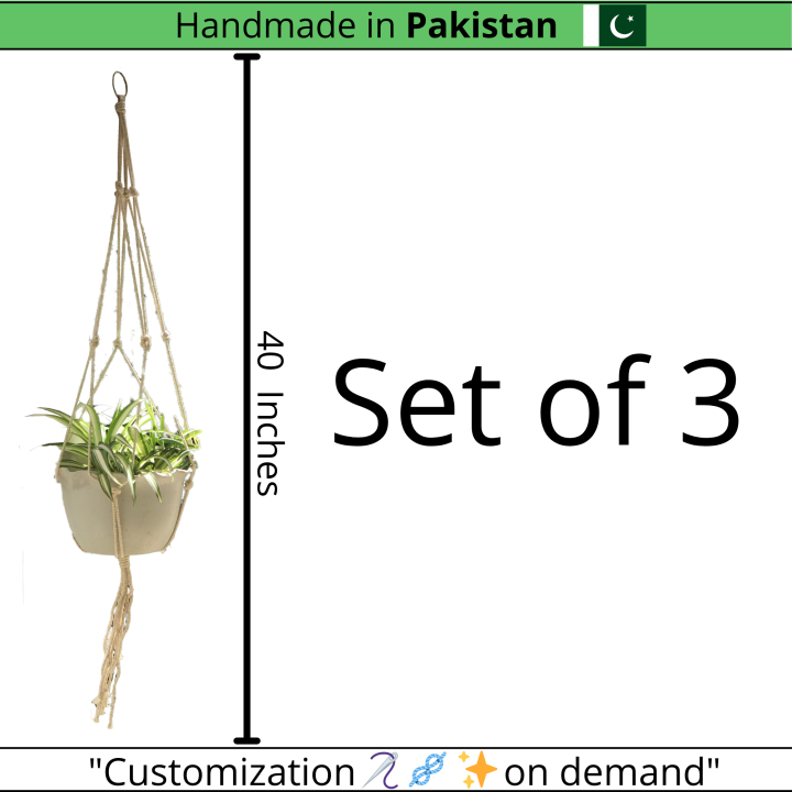 Macrame Plant Hangers for Garden / Indoor | 36-49 Inches I (Pot/plants Not Included)