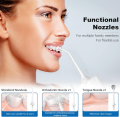 MiTdir® Y801 Oral Irrigator Water Flosser – 4 Jet Tips with 4 Cleaning Modes, IPX7 Waterproof, 300ML Removable Tank, Cordless Rechargeable, Perfect for Teeth Cleaning at Home and on the Go (White). 