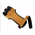 3 finger Archery Shooting Glove pure leather  Bow Gloves. 