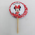 MINNIE MOUSE CUPCAKE TOPPERS ( PACK OF 10 CUPCAKE TOPPERS ). 