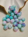 100pcs Multicolor Marbled Round 8mm Craft Beads – Round Stones for Jewelry, Sewing & DIY Decoration. 
