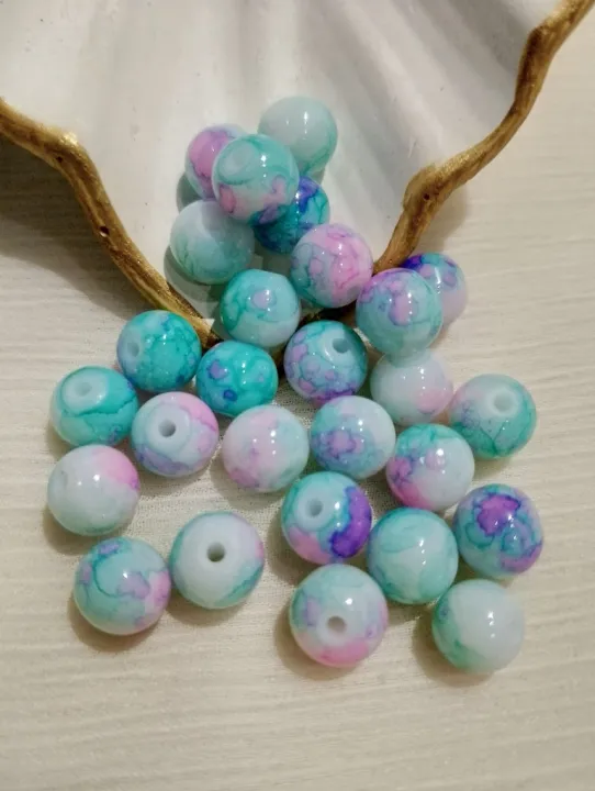 100pcs%20Multicolor%20Marbled%20Round%208mm%20Craft%20Beads%20%E2%80%93%20Round%20Stones%20for%20Jewelry,%20Sewing%20&%20DIY%20Decoration%20-%20Image%206