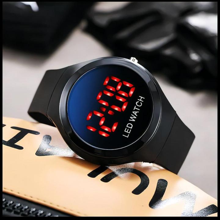 Digital Led Smart Round Shape Watch Round colorful ring Led Watch LED Digital Watch Daraz.pk