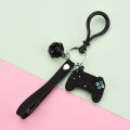 PVC Creative Cartoon Video Game Controller Joystick Pendant Keyring Key Chains. 