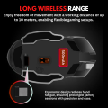 RGB Wireless Gaming Rechargeable Mouse With 3200 dpi Mechanical 6 Programmable Buttons - USB Dongle Optical LED Bluetooth Wireless Mouse - 2.4GHz 7M RGB LED Light With Free Mouse Pad for Smart TV, PC, Laptop, Computer, Gaming, Pubg Mobile. 
