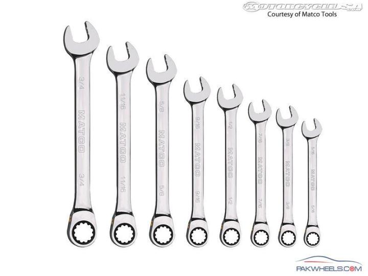 Spanner Set Heavy Duty, Double Side Opened Wrench Fix Chabi Pana Set 8-Piece 6/7/8/9/10/11/12/13/14/15/16/17/18/19/20/22 Nickel Plated