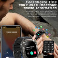 KR80 Men's Sports Smart Watch 2.0 Inch 650mAh Battery Capacity Gift Healthy Heart Rate Blood Oxygen Compass GPS Exercise. 