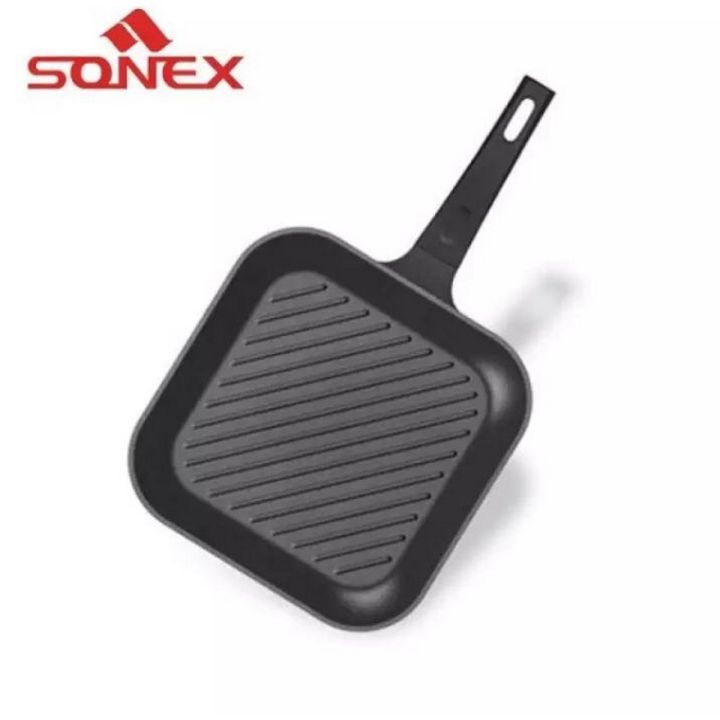 SONEX%20Non-Stick%20GRILL%20PAN%20Die%20Cast%20Ceramic%20Coating%20-%2024cm%20-%20Black%20-%20Image%202