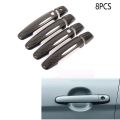 Car ABS Carbon Fiber Door Handle Cover Chrome Trim for Suzuki Swift. 