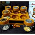 Masala Rack - Masala box set - Spice jar rack - Spice Jar with 6 Masala box and 6 spoon - spice zone - Masala box - Masala box for Kitchen - Kitchen rack - Masala jar - Spice zone spice rack 6 in 1 - masla box for Kitchen plastic Masala jar for kitchen. 