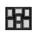 Premier Home - Multi Photo Frame, 7 Photo/Black Plastic Frame, 5 Rectangular / 1 Square. 
