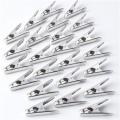 24 Piece - Stainless Steel Clothing Line Pegs (Rust Proof Steel Clippers - Clothes Pegs). 