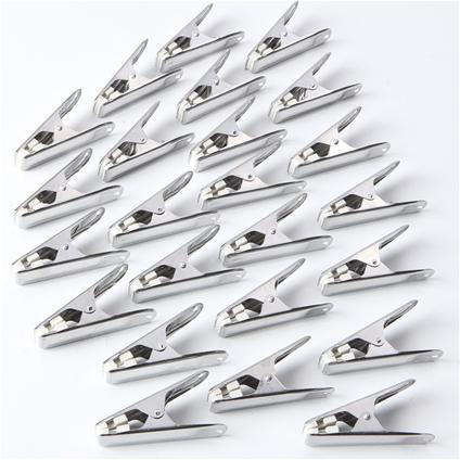 24 Piece - Stainless Steel Clothing Line Pegs (Rust Proof Steel Clippers - Clothes Pegs)