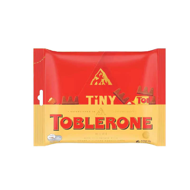 Toblerone Tiny Swiss Milk Chocolate Bars with Honey and Almond Nougat Minis Sharing Pack 168g