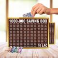 Umrah Saving Box - 1 Lakh Savings Challenge Wooden Money Box – Cash & Coin Bank with Lock, Savings Tracker & Counter –  Saving Box For Moblie and Bike and Umrah – Secure Cash Vault for Financial Goals". 