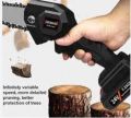220V Mini Cordless Electric Chainsaw Handheld Rechargeable Electric Saw With Battery UK Charger Set for Wood Branch Cutter. 