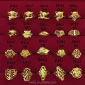 Simple Designs Jewelry Men Rings Plated Gold Rings Jewelry Women 24K Saudi Arabia Adjustment Wedding Ring. 