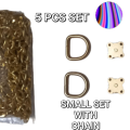 5 PCS SET, ACCESSORIES FOR CRAFTED BEADS BAGS, 2 PCS METAL D RING HEAVY DUTY + 45 INCH BAG STRAP AND 2 PCS/SET MAGNET BUTTON, ACCESSORIES FOR CRAFTED BEADS BAGS, PURCE, CLUTES ARTWORK, ART AND CRAFT AND SEWING CLUTES USE.. 