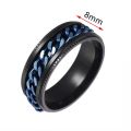 Anxiety Fidget Spinner Rings for Men Male Black Stainless Steel Spinning Rotate Ring for Women Anti Stress Accessories Jewelry Fleursbiy. 