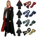 Adults&Kids Harry Potter Robe Cloak Cape Vest Tie Gryffindor Slytherin Hufflepuff Ravenclaw （Robe+Scarf +Tie）Set. 