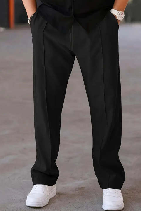 London Bridge - Casual Straight SpandexDry Pant Trouser For Men - Black