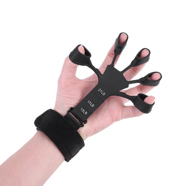 1 Peice Finger Gripper Guitar Finger Exerciser Hand Strengthener Hand Trainer Black