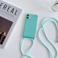 Necklace Case For iPhone 11 Shoulder Lanyard Transparent Soft TPU Phone Cover For iPhone 14 13 12 XR 11 Pro Max XS MAX 7 8 plus. 