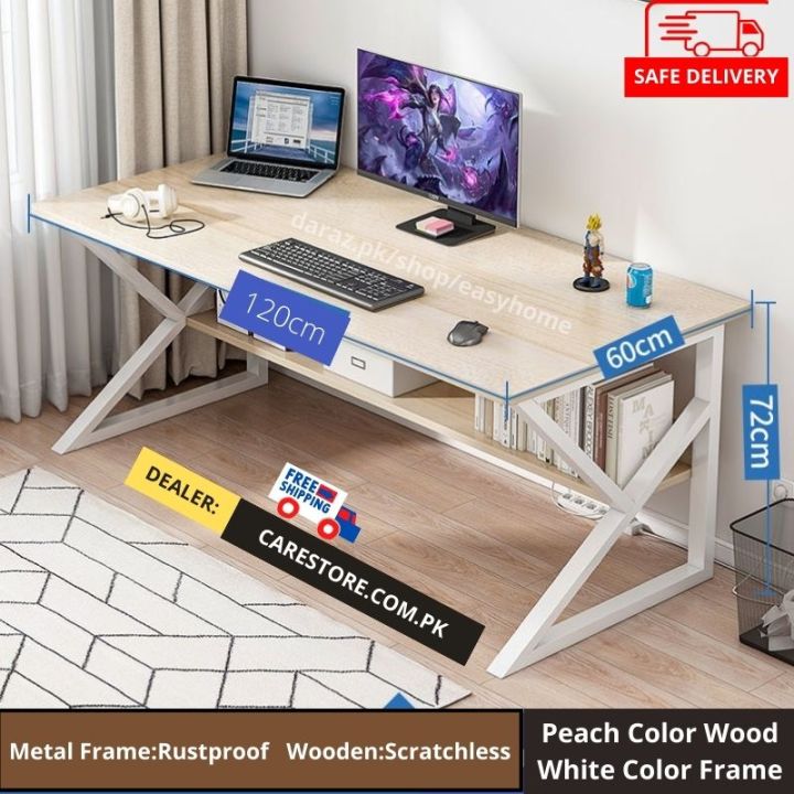  Computer Desk| Study table|Home Office Furniture|Gaming Desk with 25mm Strong Metal Wood Structure