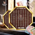 100,000 Rupees Money Saving Box – 1 Lac Target Wooden Chart with Cash Slots – Challenge Box for Adults & Children I Saving Box I Saving Money Box I Saving Box For Money I 100000 Saving Box | 1 Lakh Saving Box I Lifestyle Glory Wooden Saving Box. 