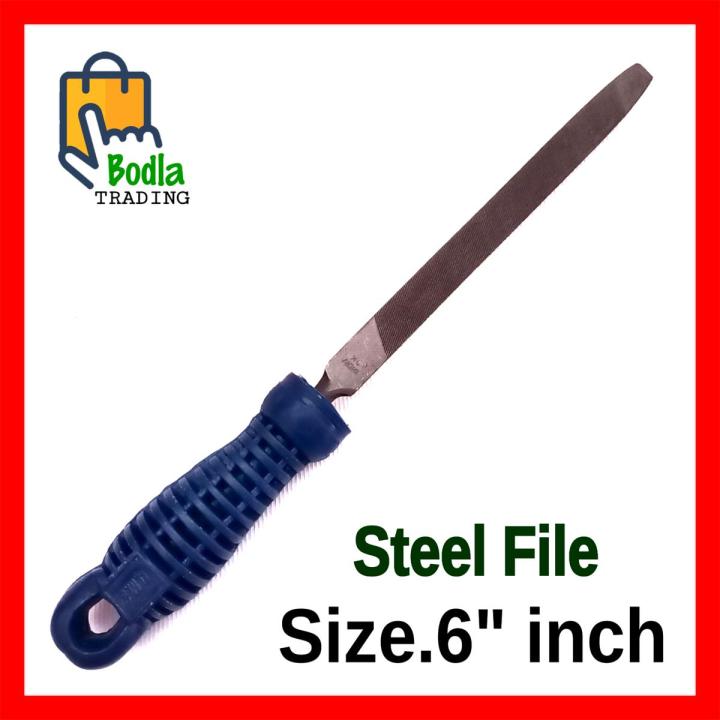 High Quality Steel File 6" Inch ×1.3cm Triangular Engineers/Machinist File fine Metal With Pvc Plastic Handle