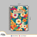 MyKitab - Flowers Spiral Notebook-A4|Notebook for Girls and Boys |Diary. 