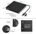 Cocopa External CD DVD Drive, Type-C USB 3.0 Slim Portable CD Reader CD/DVD-RW Burner Low Noise High Speed Data Transfer. 