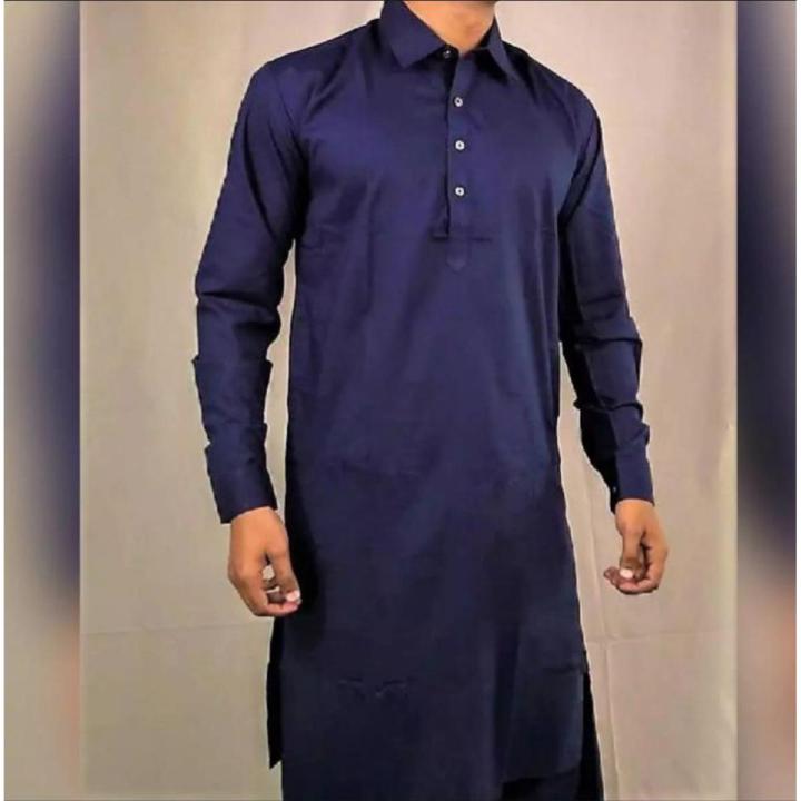 Navy Blue Kurta Shalwar with Waistcoat
