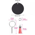 120PCS Black Acrylic Keychain Blanks Round Circle Disc Christmas Ornaments for Vinyl Kit Including DIY Keychain Vinyl Crafting. 