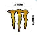 Monster Logo (Black & Golden )Bike Stickers 125 Stickers For Bike Bike Accesories Car Sticker, Bike Stickers, Car Accesories. 