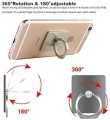 3Pcs Phone Ring Holder, Finger Ring Stand : Universal Cell Phone Cradle Kickstand Cell Phone Ring Holder Stand,Metal 360 Degree Rotation Universal Finger Kickstand Polished Metal Phone Grip Smooth Edge. 