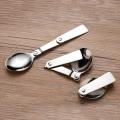 Portable Folding Fork Spoon Stainless Steel Outdoor Picnic Camping Tableware. 