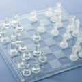 Glass Chess Set Game, Modern Clear Chess Set, Deluxe Chess Set Glass Chess Board Set with Solid Clear & Frosted Chess Glass Pieces | 13’ Crystal Chess Boards Sets,. 