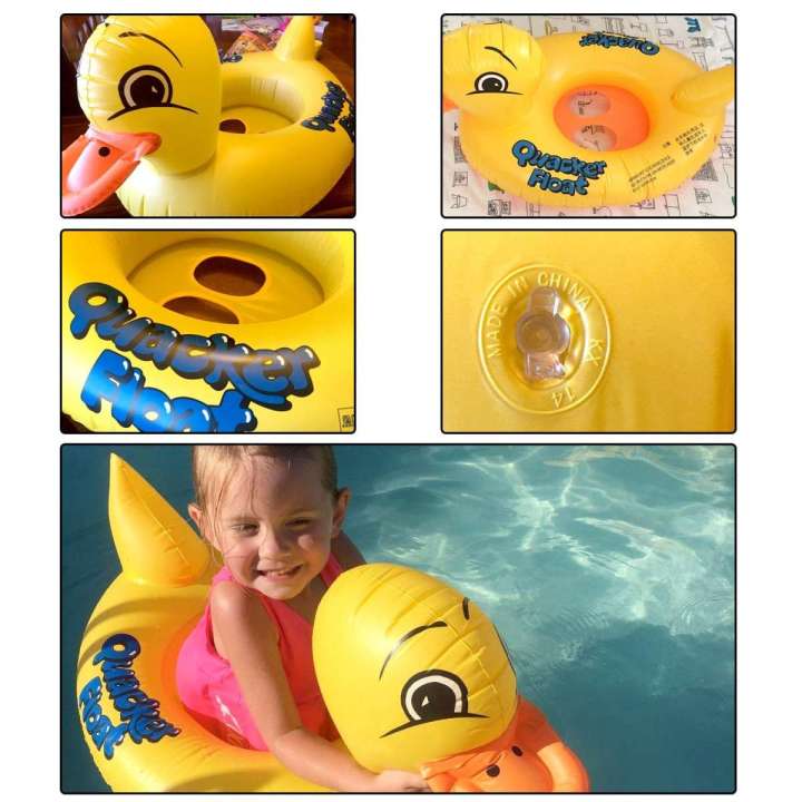 Inflatable Rubber Duck Pool Float for Kids, Swimming Pool Floats Boat Seats Beach Toy, Baby Shower Bath Seat Tub Water Fun Games Toys for 1 Year Old up Toddler