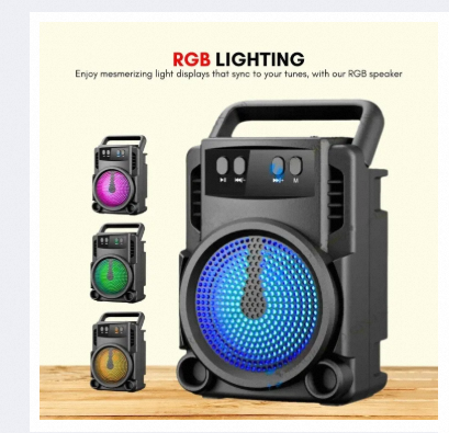 Pack of 2 Top-Quality Wireless Bluetooth Speaker Rgb - Mini Wireless Portable Bluetooth Speaker with Big Sound, High Bass & Woofer Home for Mobile, PC Computer & Laptop - Rechargeable Bluetooth Speakers support Memory Card, USB, FM Radio - By Unique Mall