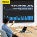 Baseus StarJoy 6-Port Type-C HUB Adapter(Type-C to HDMI4K@60Hz*1+USB3.0*3+PD*1+RJ45*1) | Type C Hub | Type C To HDMI | Type C To USB3.0 | Type C to PD | Hub | Type C |. 