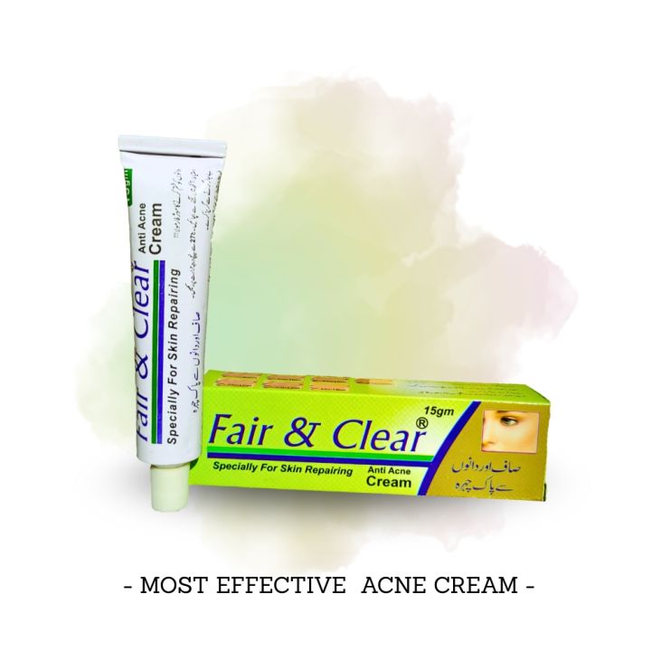 Fair & Clear Anti Acne Cream for both Male & Female. Get fast Glowing & Clearer Skin. BERG Cosmetics