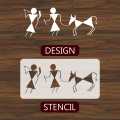 Warli & Ancient Art Reusable Stencil for Canvas and wall painting. 