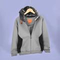 ELO - Axinite Unisex AX 96 Contrast Panel Fleece Zipper Hoodie. 